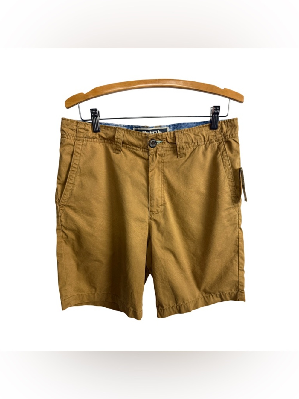 NWT Modern Amusement Men's 32 Brown Chino Shorts PacSun Tobacco Tan Cotton Flat